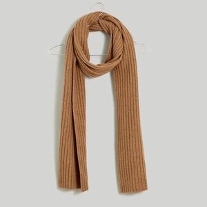 Madewell Ribbed Brown Scarf NWT Wool Blend